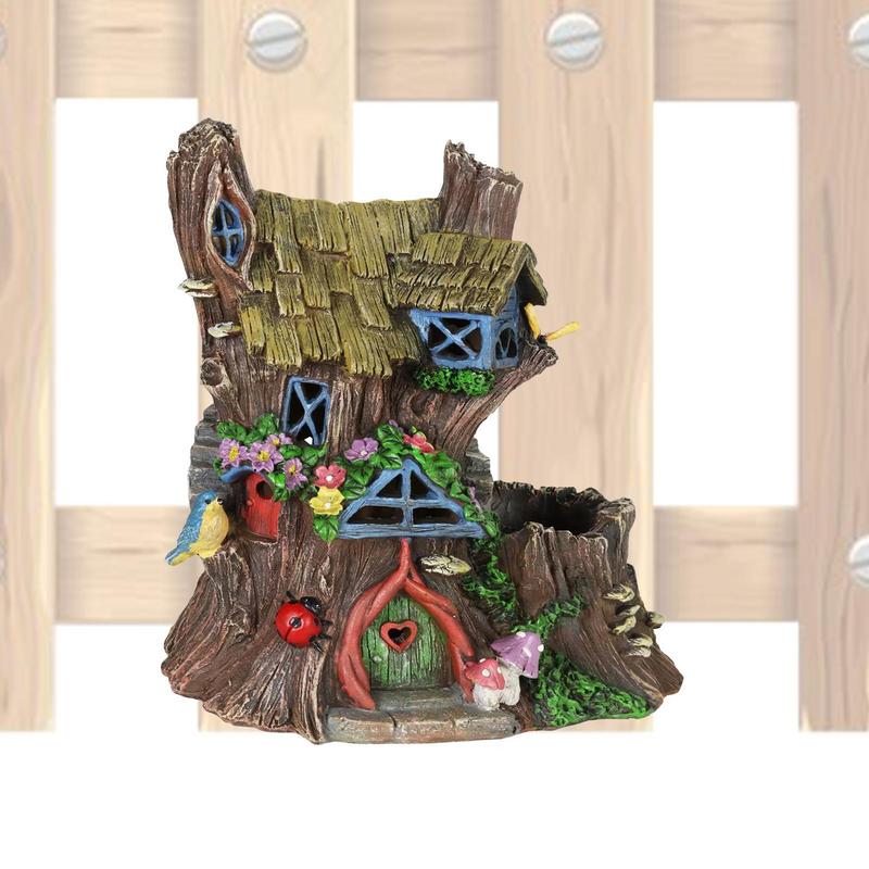 Kids Outdoor Fairy Garden - Baum Gesichter Dekor im Freien Mini