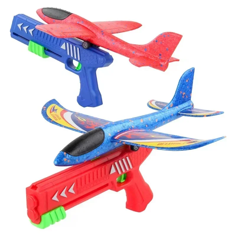 Kids Outdoor Xmas Gifts - Kinder 24/34cm Schaum Flugzeug Spielzeug Pistole