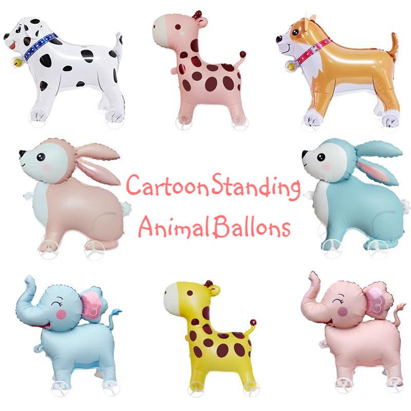 Kids Outdoor Easter Toys - Cartoon Stehende Tier Ballons mit Rädern