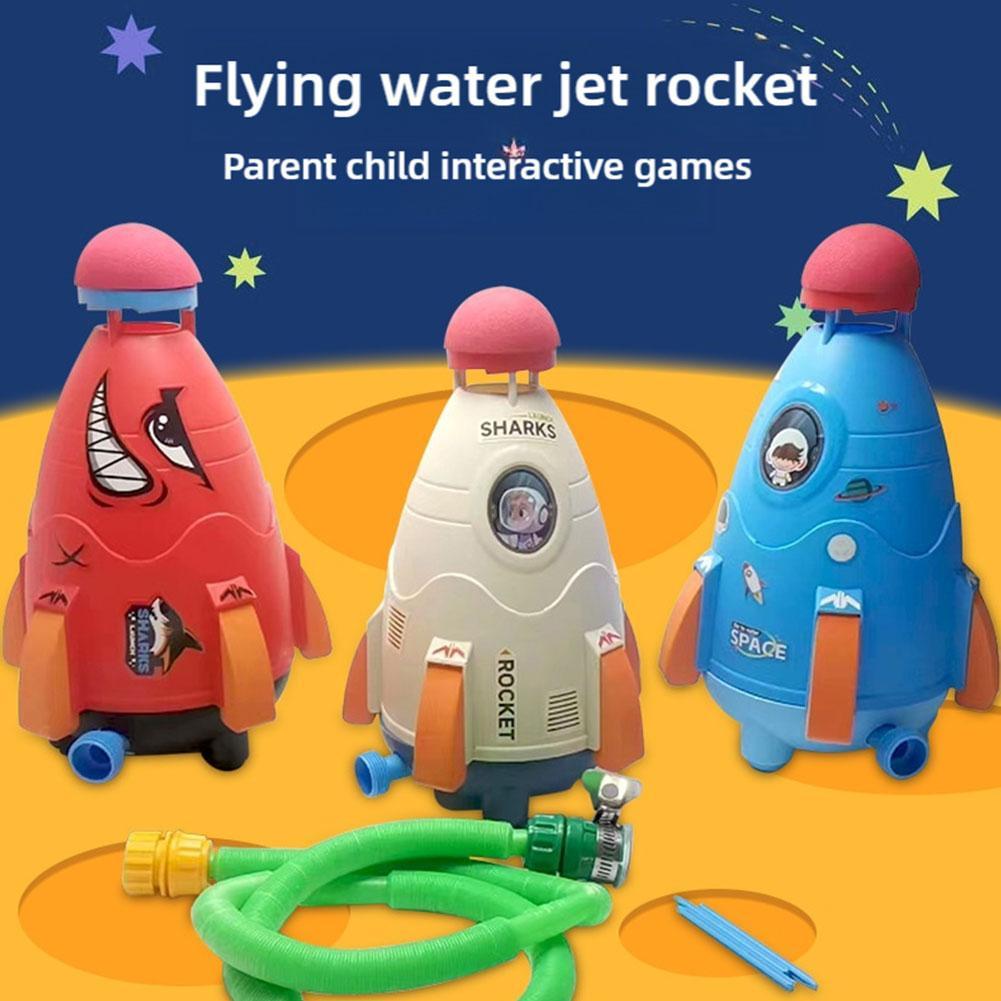 Kids Outdoor Garden Toys - Raketenwerfer Spielzeug Rakete Wassersprinkler Wasserdrucklift Sprinkler