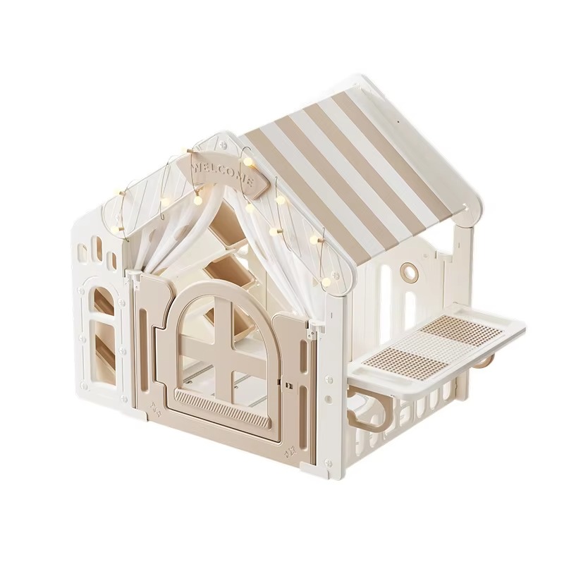 Kids Outdoor Cubby House - Modernes Indoor/Outdoor-Kinderzelt aus Kunststoff, Spielhaus, Schloss