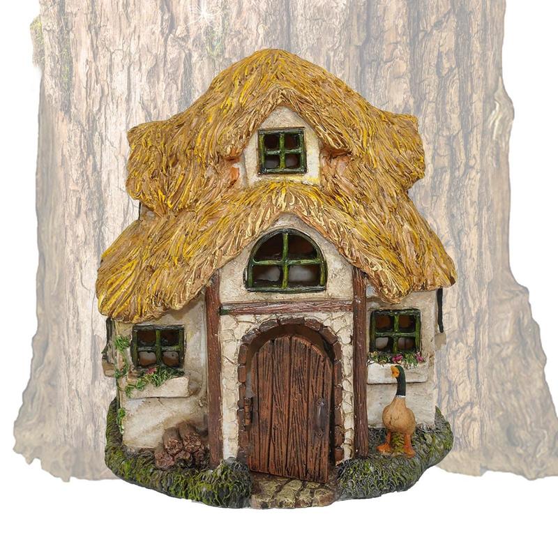 Kids Outdoor Fairy Garden - Fee Gartenhaus Holzbaum Gesicht im Freien