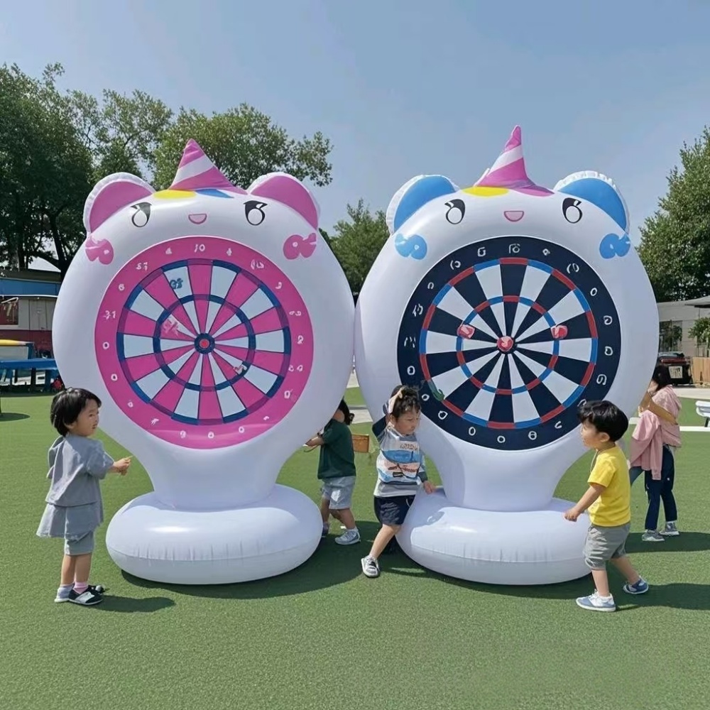 Kids Outdoor Garden Toys - Aufblasbare Einhorn Werfen Spiel Ziel Klebrige