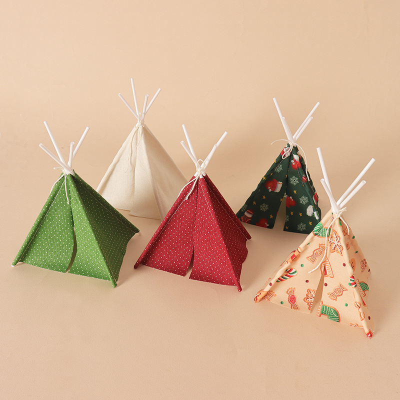 Kids Outdoor Play Tent - Puppenhaus Mini-Weihnachts-Campingzelt, Tipi-Zelt für Kinder Rollenspiel,