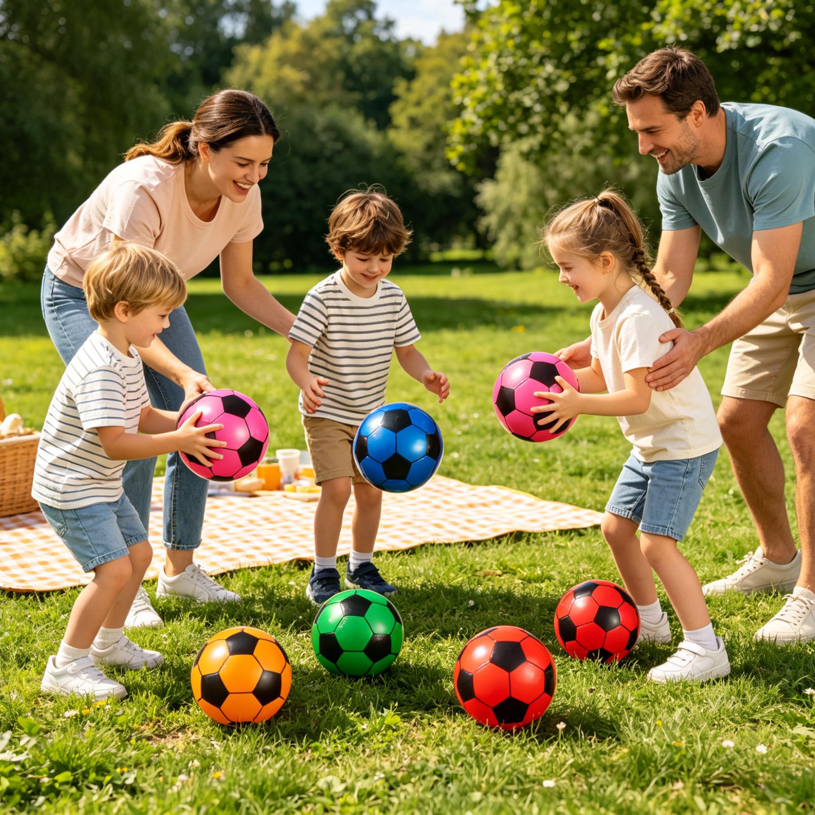 Kids Outdoor Garden Toys - Aufblasbarer Fußball, 6-teilig, 22cm Pool-Spielzeug für