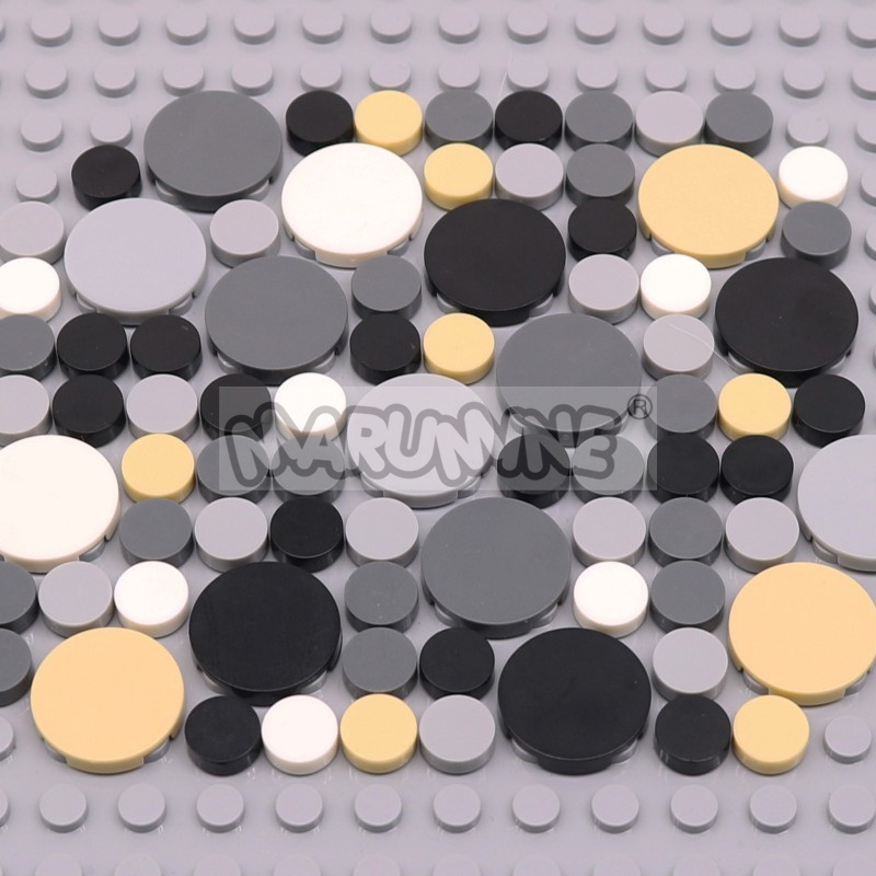 Lego Set City - 350PCS Runde Fliesen Blöcke 1x1 2x2