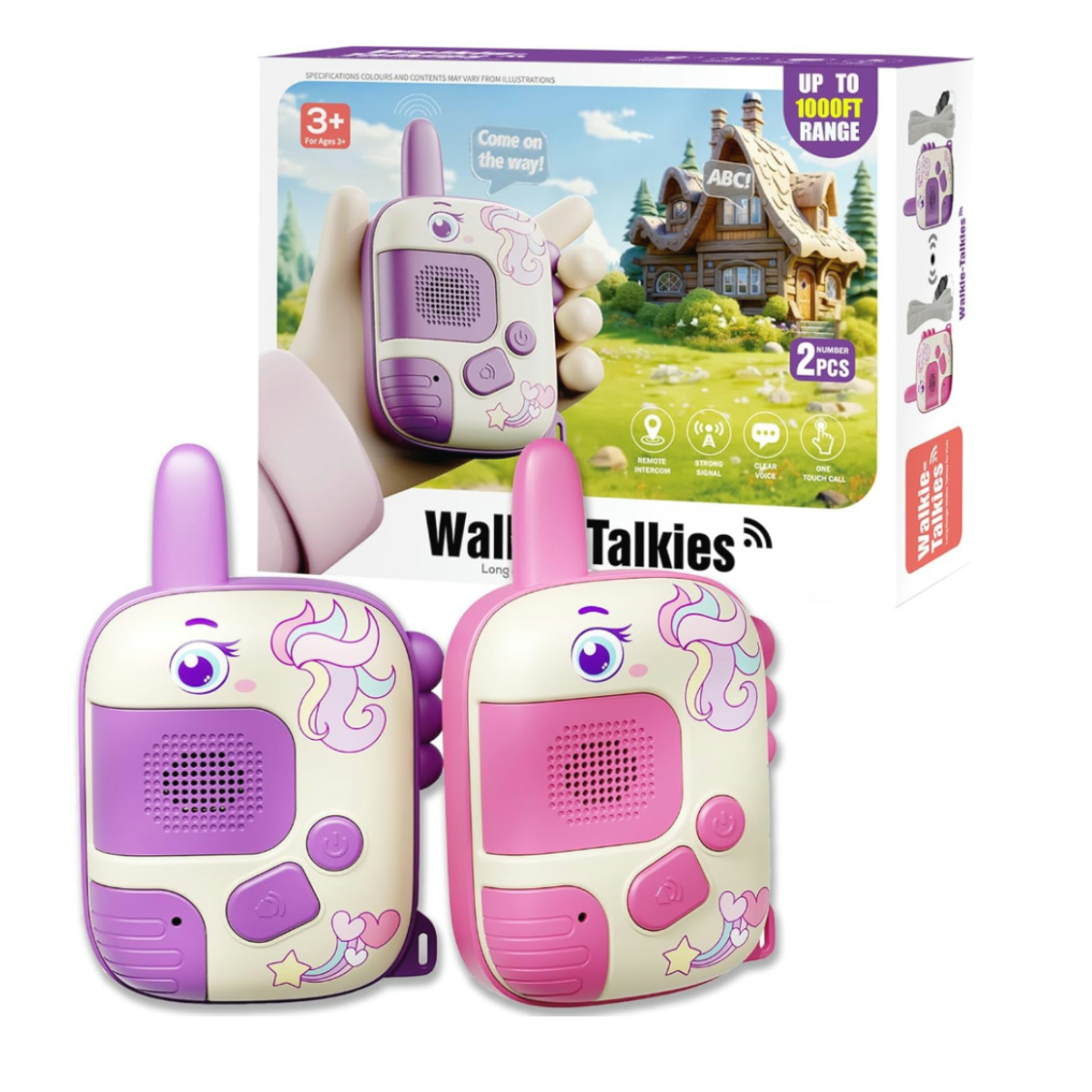 Kids Outdoor Xmas Gifts - 2-teiliges Walkie-Talkie-Spielzeug für Kinder, Einhorn-Geschenke für