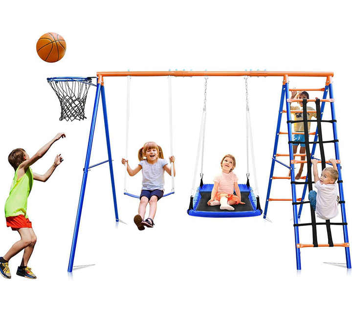 3-in-1 Kinder-Schaukel-Rutsche – Kids Outdoor Swing Set With Slide Bewertung und Preis