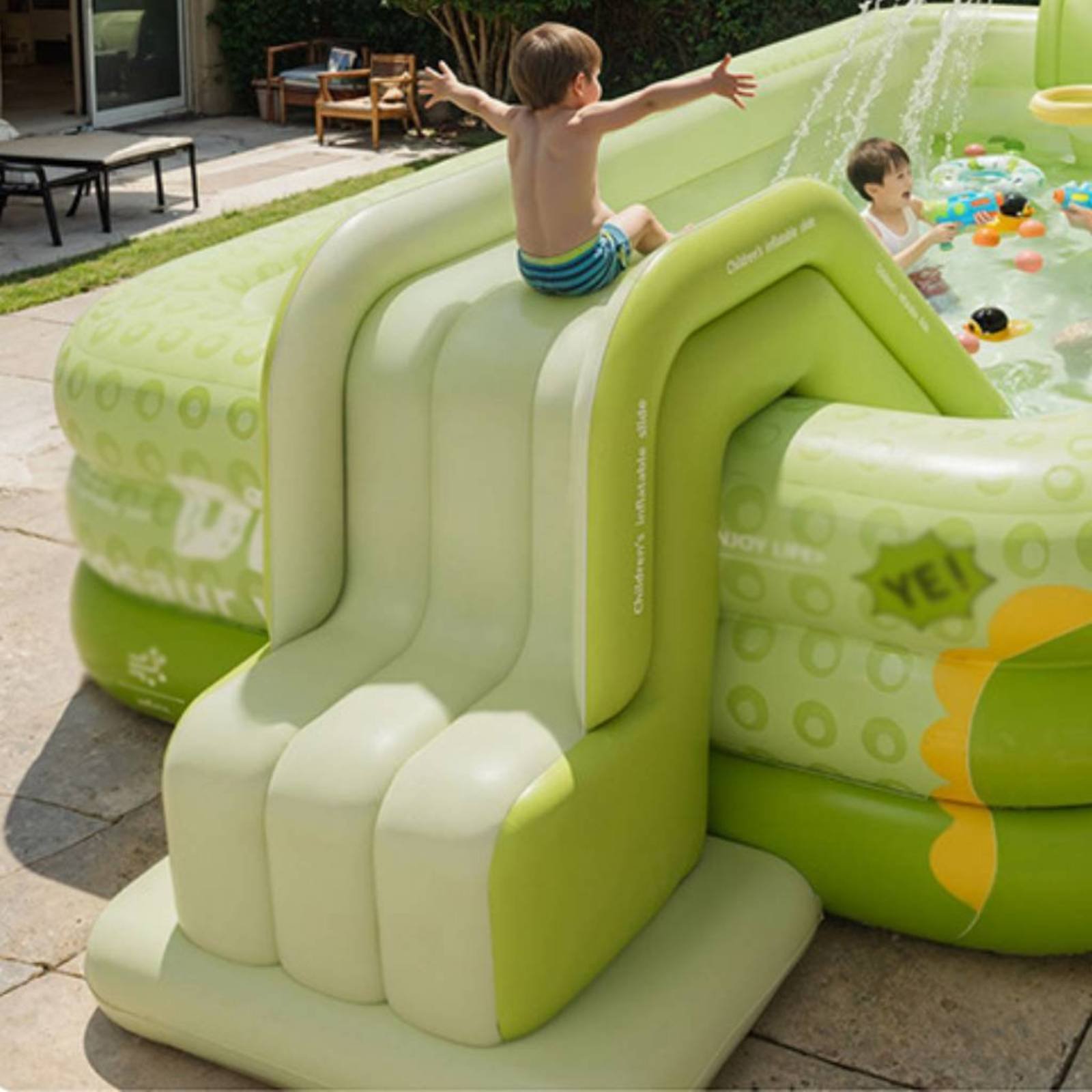 Aufblasbare Poolrutsche Faltba – Kids Outdoor Water Park Bewertung und Preis