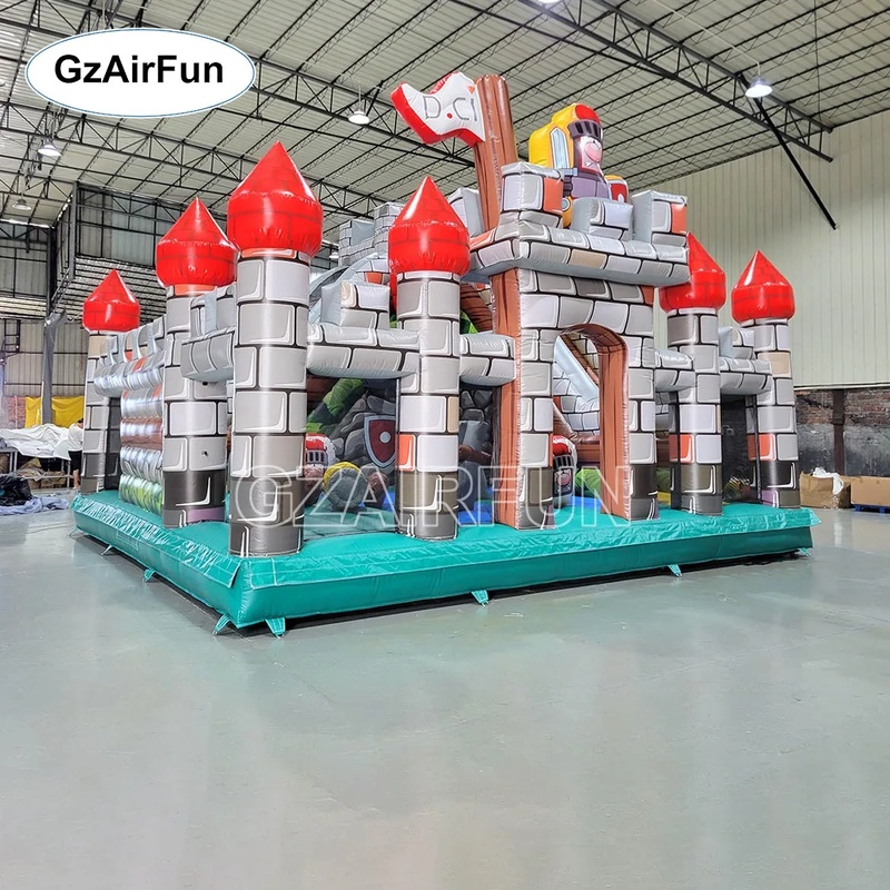 Kommerzielles PVC-Ritterburg-H – Kids Outdoor Obstacle Course Equipment Bewertung und Preis