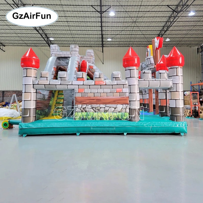 Kommerzielles PVC-Ritterburg-H – Kids Outdoor Obstacle Course Equipment Bewertung und Preis