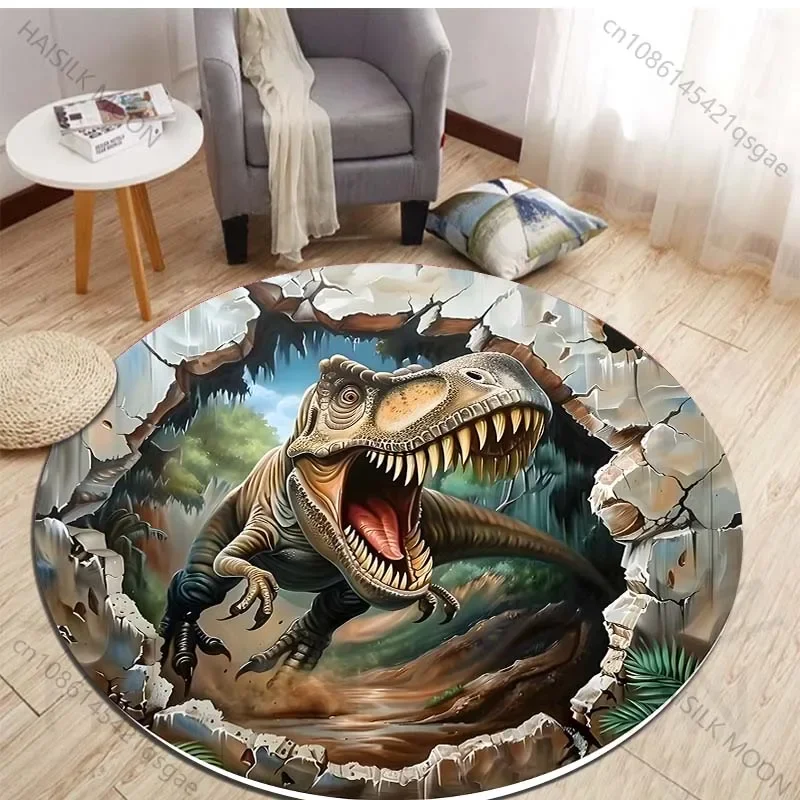 HD 3D-Dinosaurier-Druck, runde – Kids Outdoor Flooring Bewertung und Preis