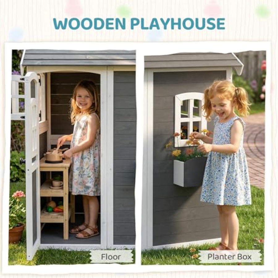 Outdoor-Holzspielhaus für Kind – Kids Outdoor Flooring Bewertung und Preis