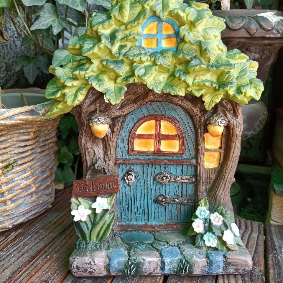 Hölzerne Miniatur-Feentür mit  – Kids Outdoor Fairy Garden Bewertung und Preis