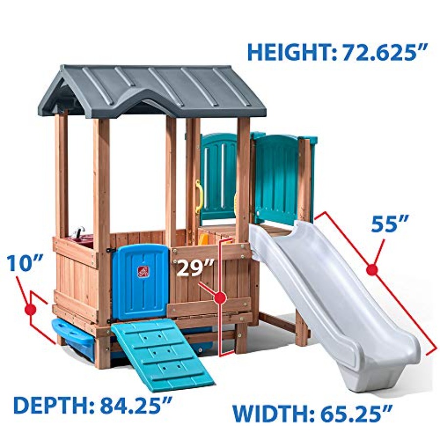 Woodland Adventure Spielhaus & – Kids Outdoor Swing Set With Slide Bewertung und Preis