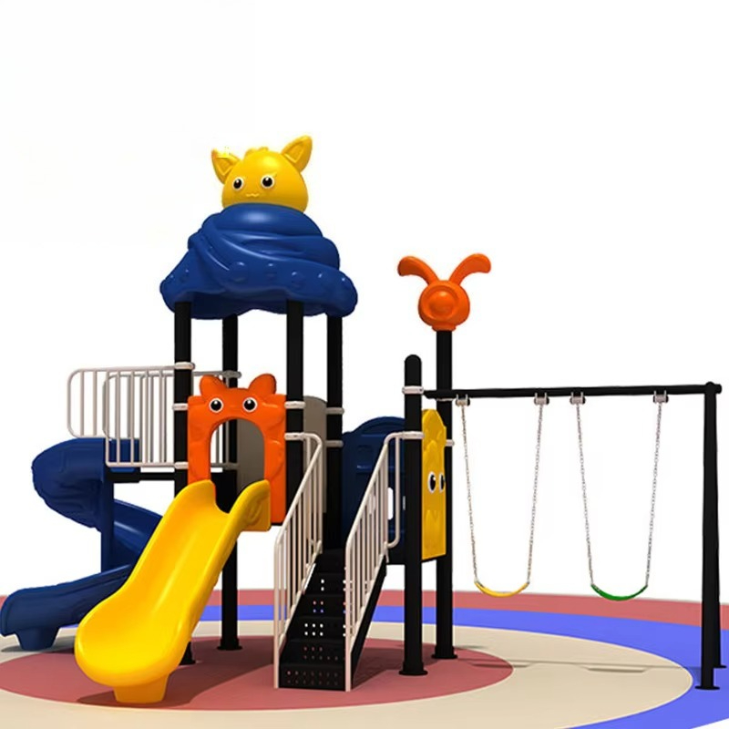 Großes, langlebiges Kunststoff – Kids Outdoor Swing Set With Slide Bewertung und Preis