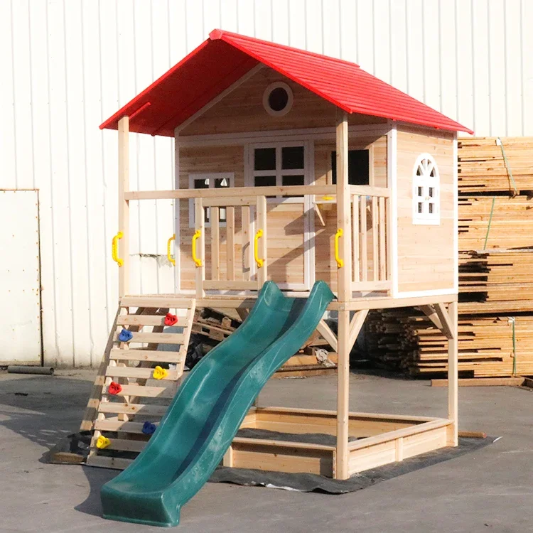 l Holzspielplatz für den Außen – Kids Outdoor Cubby House Bewertung und Preis