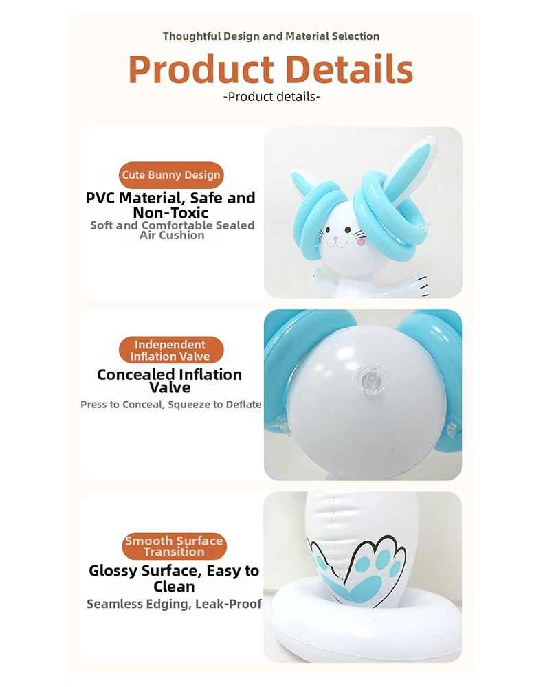 Aufblasbares Oster-Hasen-Ringw – Kids Outdoor Easter Toys Bewertung und Preis
