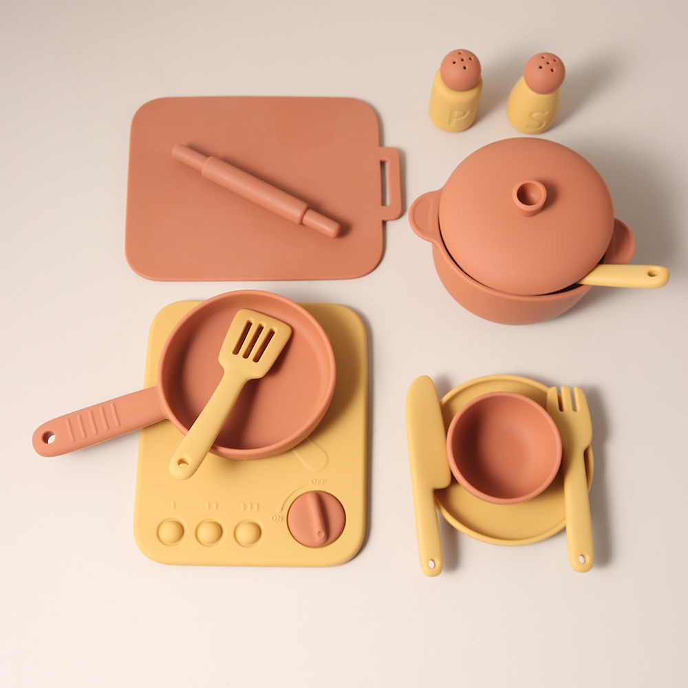 13-teiliges Silikon-Kochspiels – Kids Outdoor Kitchen Set Bewertung und Preis