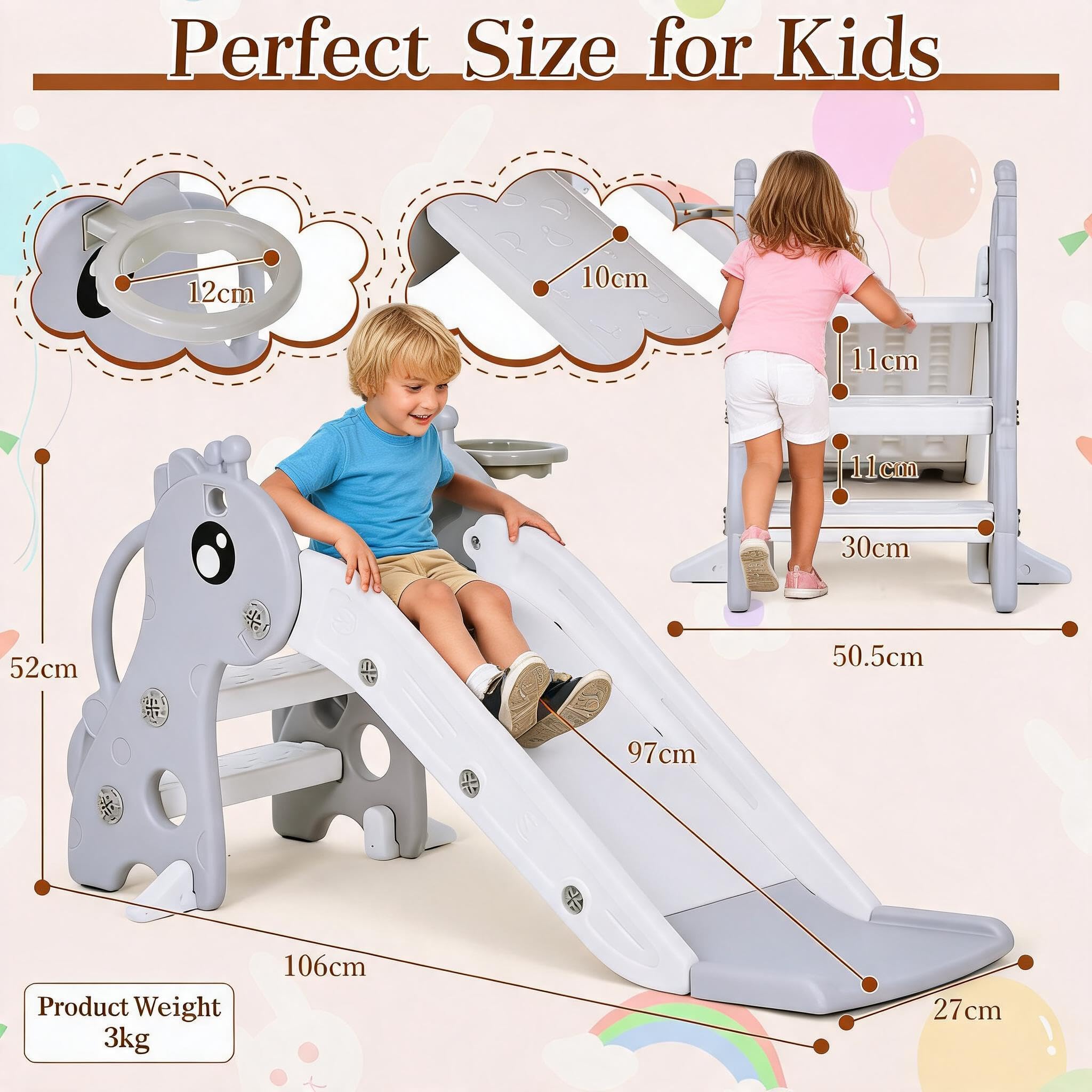 3-in-1 Kleinkindrutsche mit Ba – Kids Outdoor Climber Bewertung und Preis