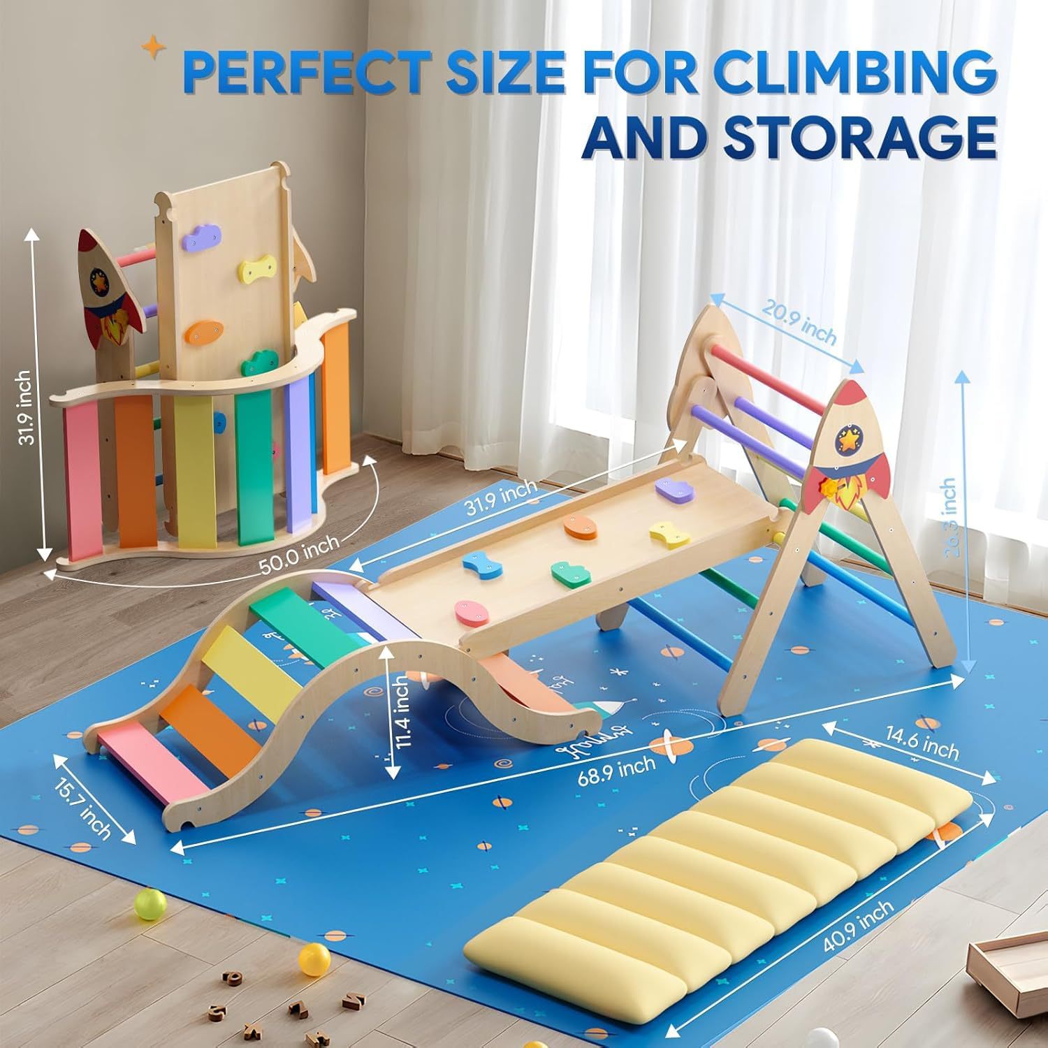 Vielseitiges Klettergerüst aus – Kids Outdoor Climbing Frame Bewertung und Preis