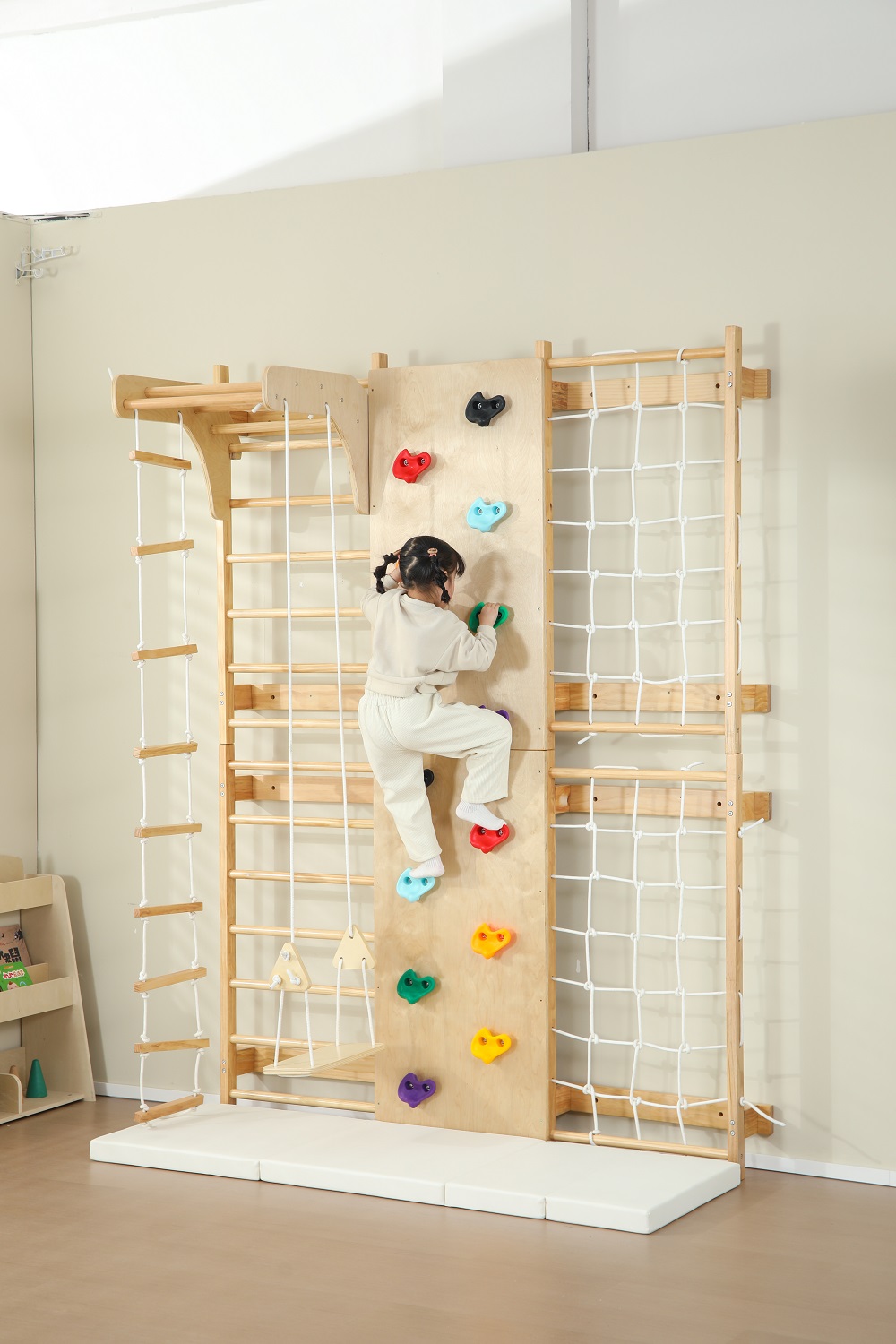 Auf Lager: Indoor-Klettergerüs – Kids Outdoor Climbing Frame Bewertung und Preis