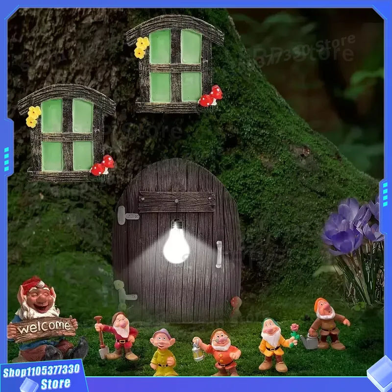 Miniatur-Feentür-Skulptur mit  – Kids Outdoor Fairy Garden Bewertung und Preis